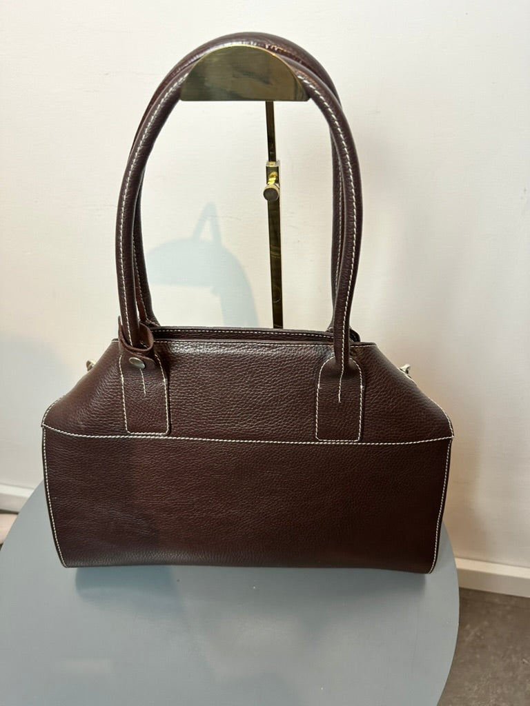 Tod's Handtas chocoladebruin van leder