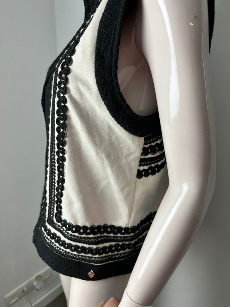 Harper & Yve gilet zwart/wit maat M