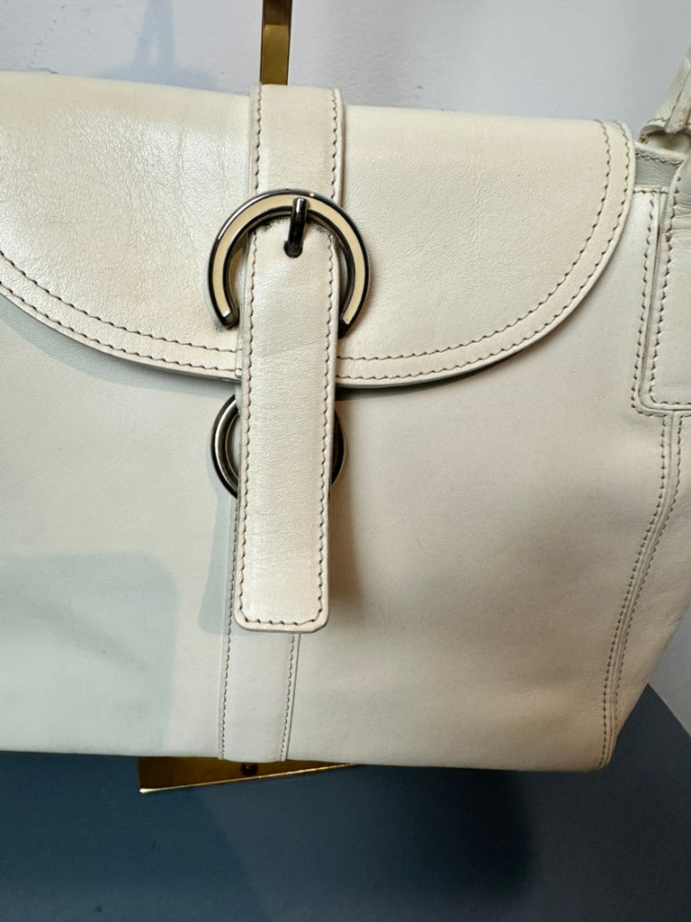 Furla Handtas vintage 90s leder crème