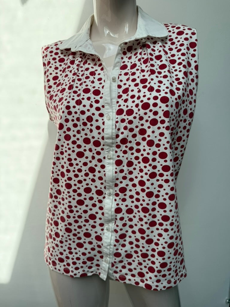 Süsskind Top maat XXL wit/rood