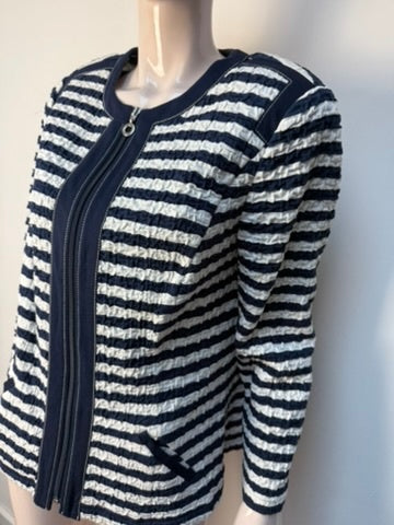 Frank Walder Blazer maat 44 Donkerblauw; wit