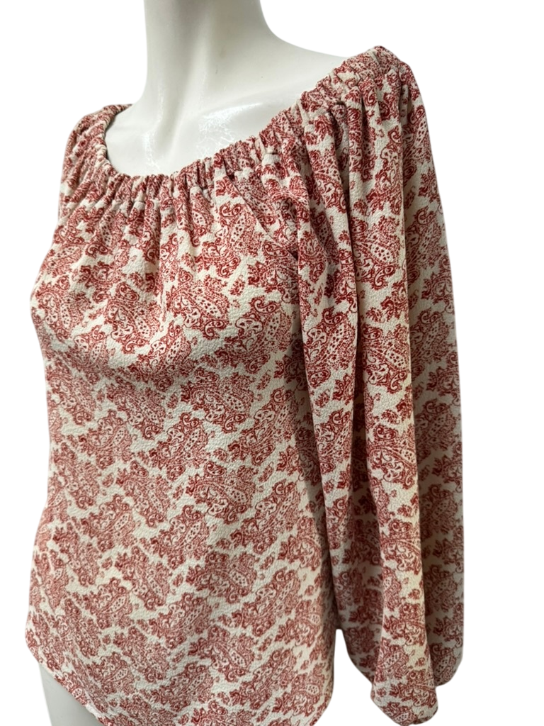 ESSENTIEL ANTWERP Blouse maat 34 Beige met roestbruin