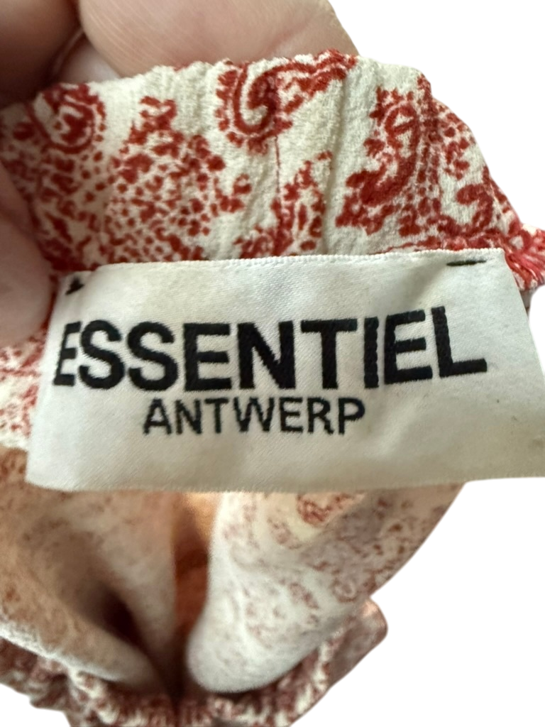 ESSENTIEL ANTWERP Blouse maat 34 Beige met roestbruin