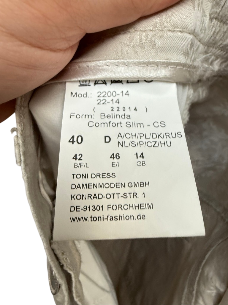 TONI Broek maat 40 Beige