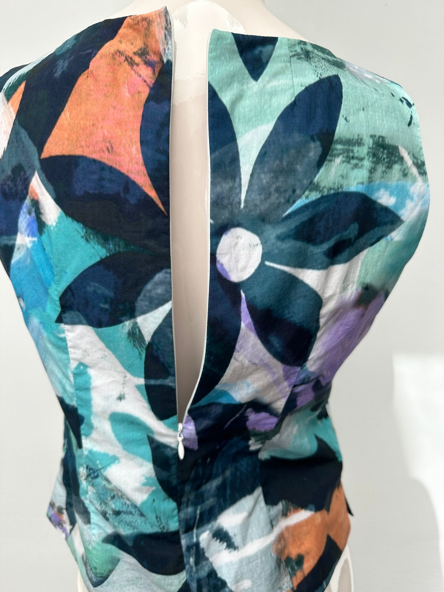 PAUW Amsterdam mouwloze top blauw/wit maat 1