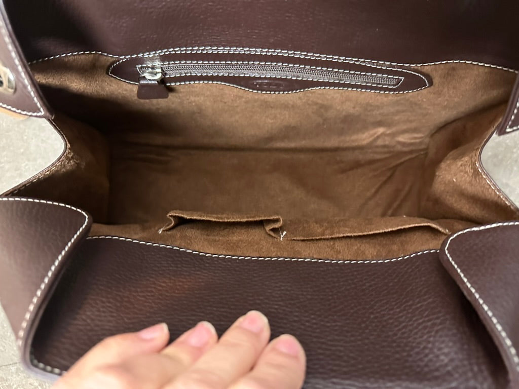 Tod's Handtas chocoladebruin van leder