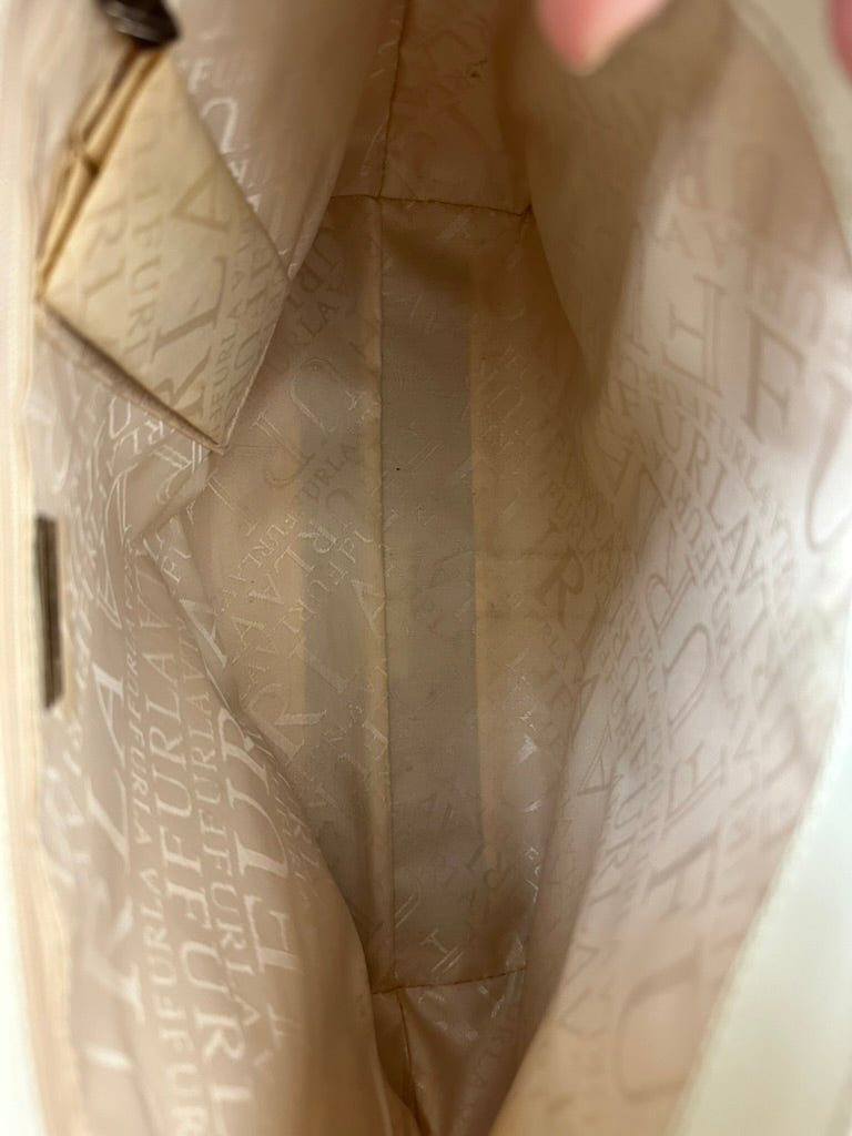 Furla Handtas vintage 90s leder crème