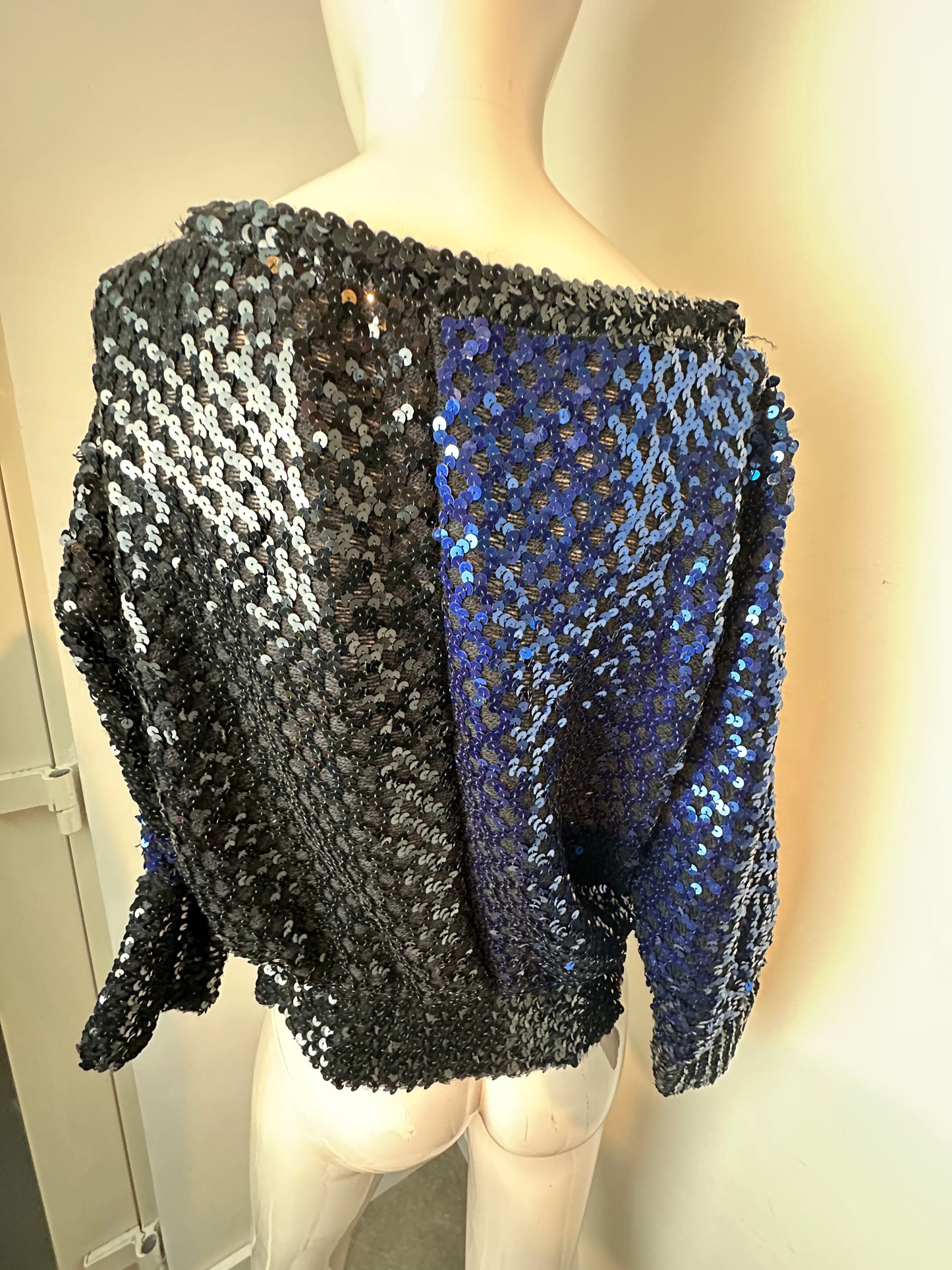 Fink Modell vintage pailletten top maat 42