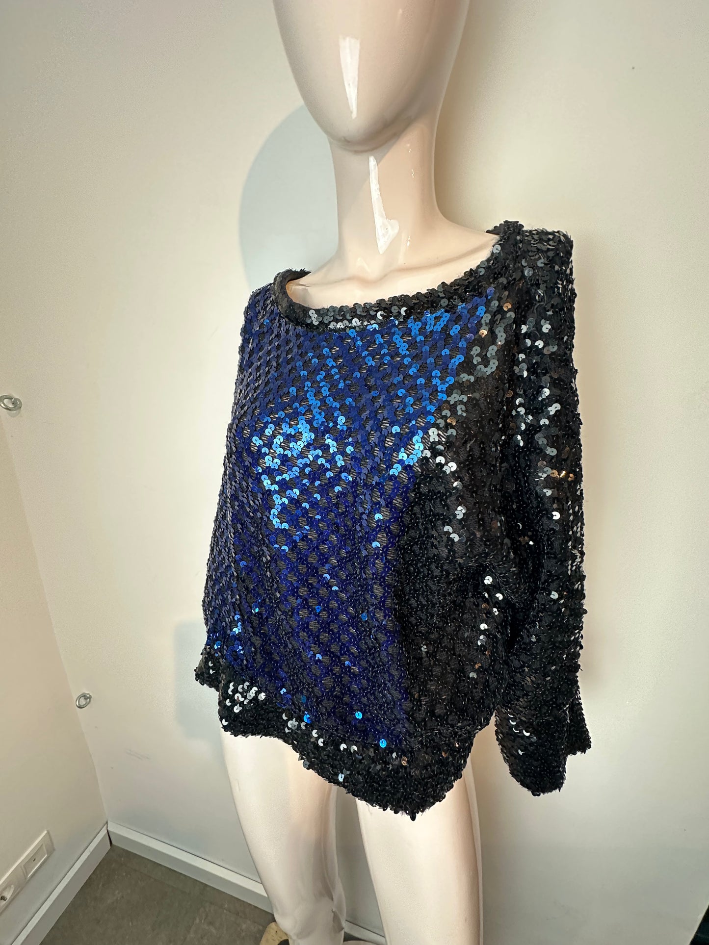 Fink Modell vintage pailletten top maat 42