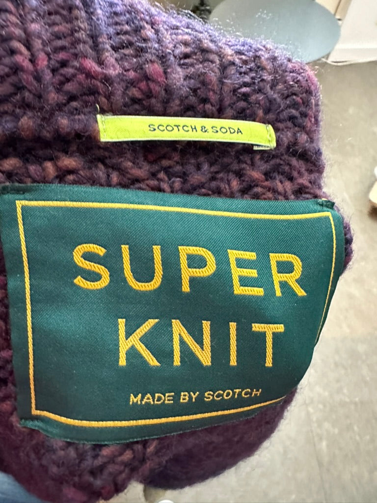 Scotch & Soda superknit vest met kabelpatroon maat L (unisex)