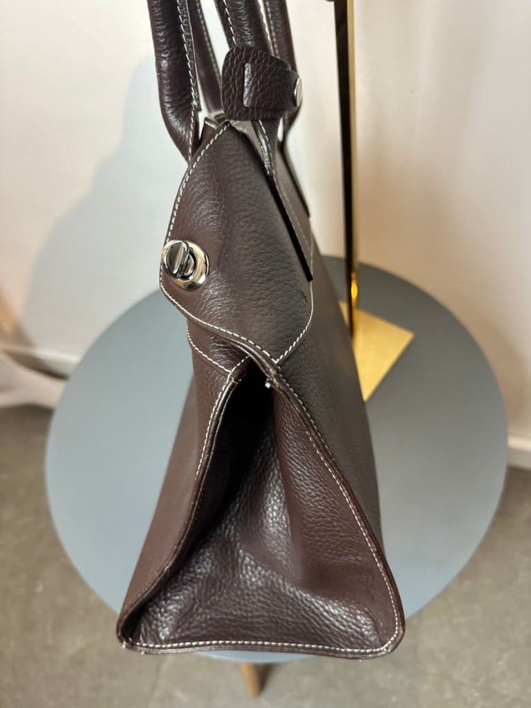 Tod's Handtas chocoladebruin van leder