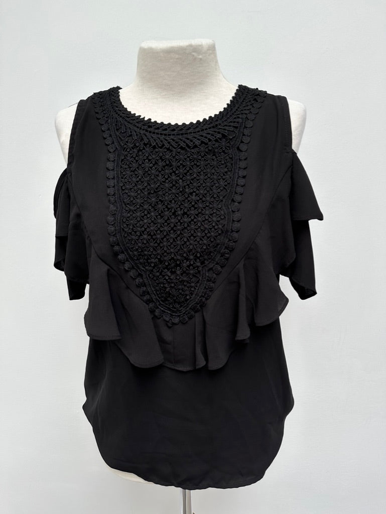 Unika offshoulder zwarte top maat M