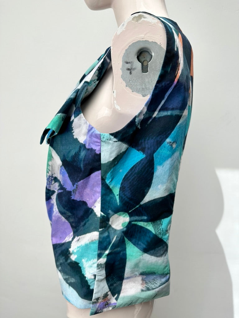 PAUW Amsterdam mouwloze top blauw/wit maat 1