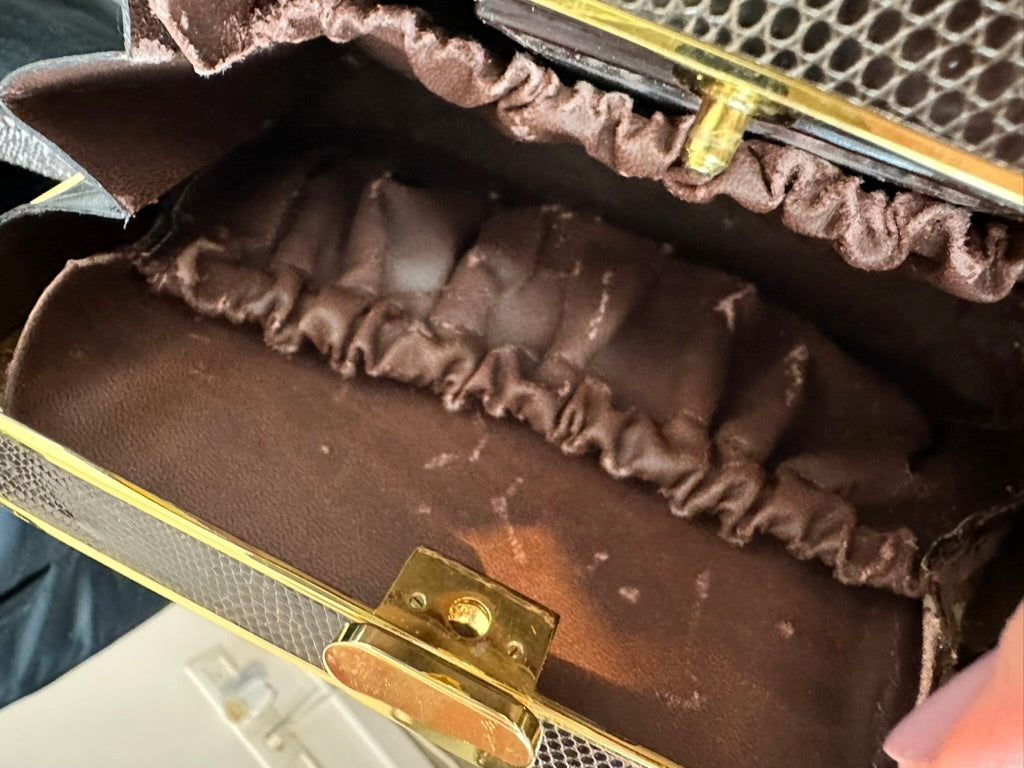 Vintage crossbody tas bruin