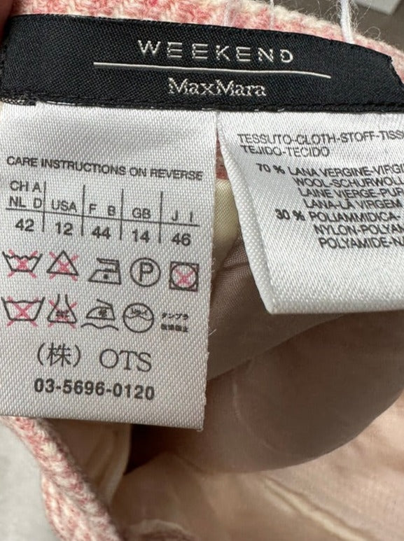 MaxMara Weekend roze plooirok maat 42