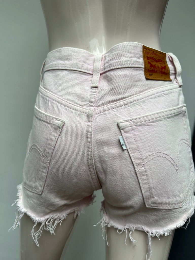 Levi's lichtroze jeans short maat 25