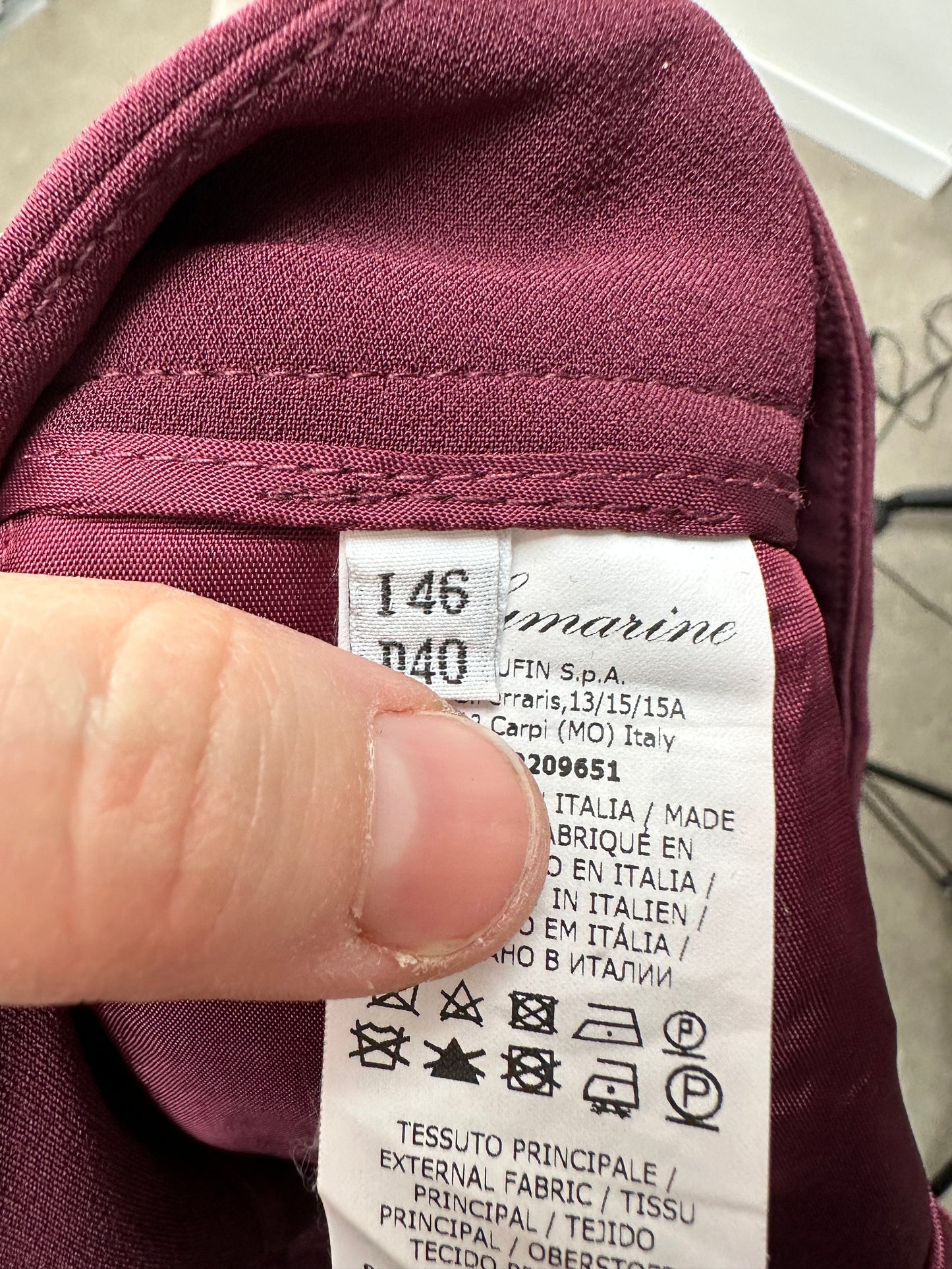 Blumarine bordeaux broek maat 40