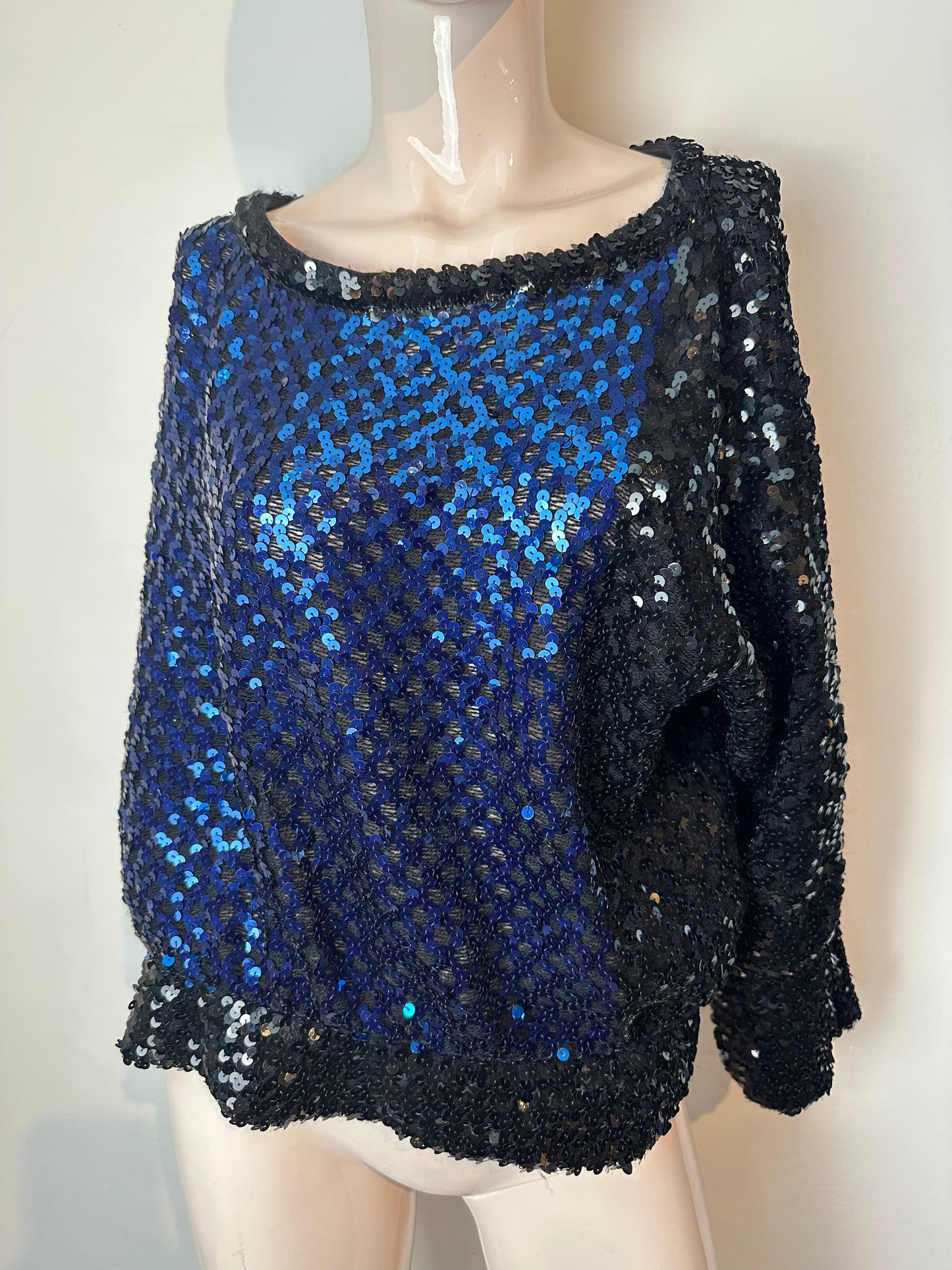 Fink Modell vintage pailletten top maat 42