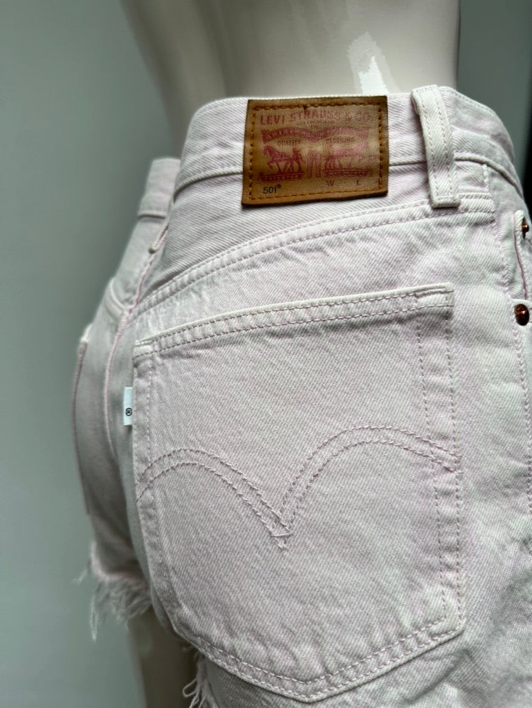 Levi's lichtroze jeans short maat 25