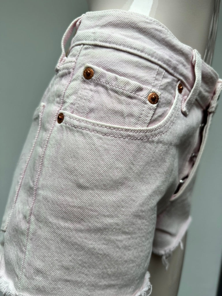 Levi's lichtroze jeans short maat 25
