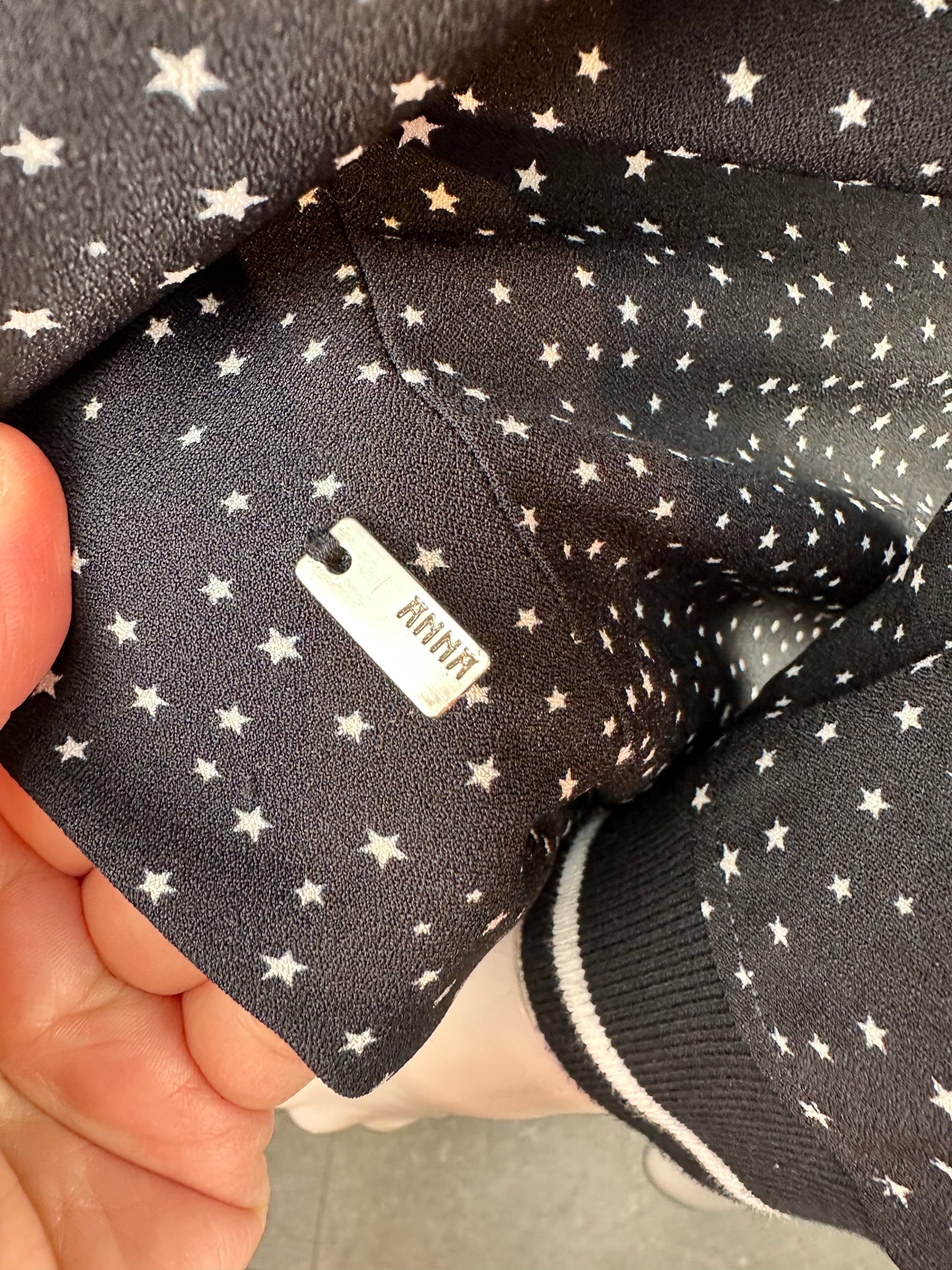 Anna zwarte print jurk maat XL