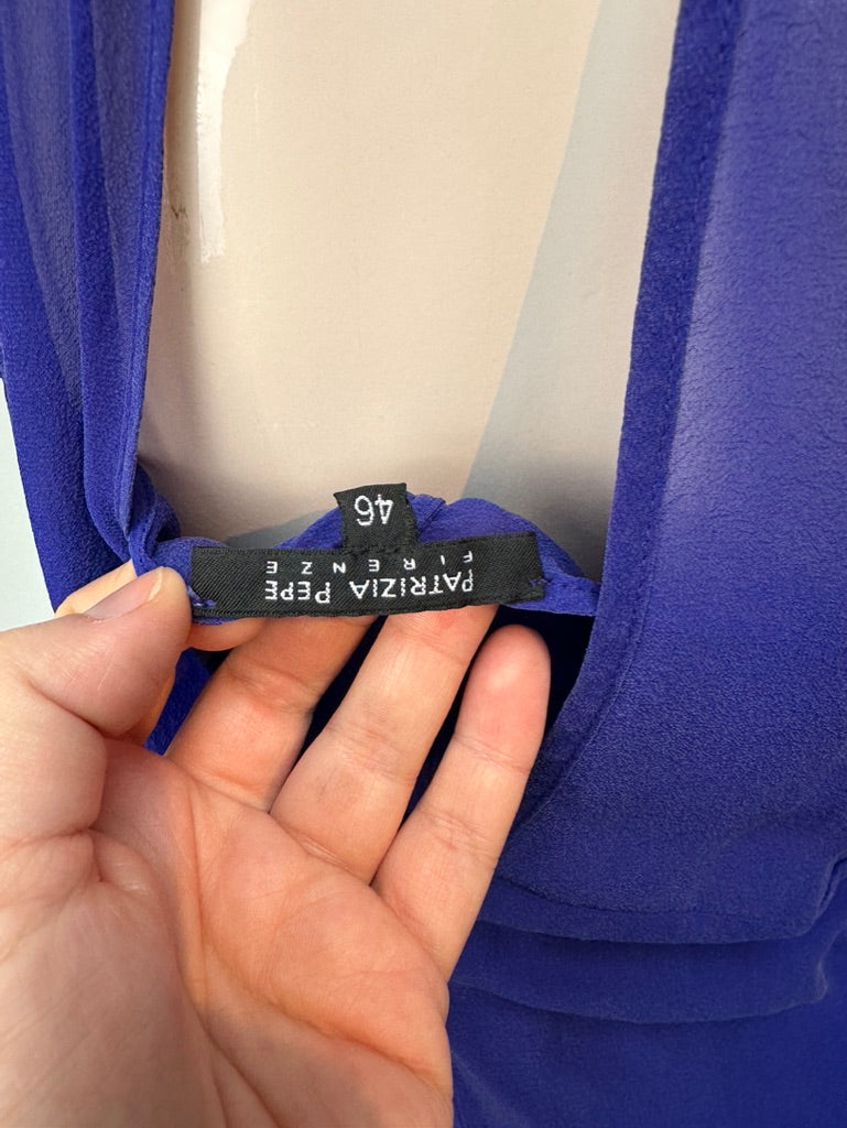 Patrizia Pepe mouwloze blauwe top maat 42