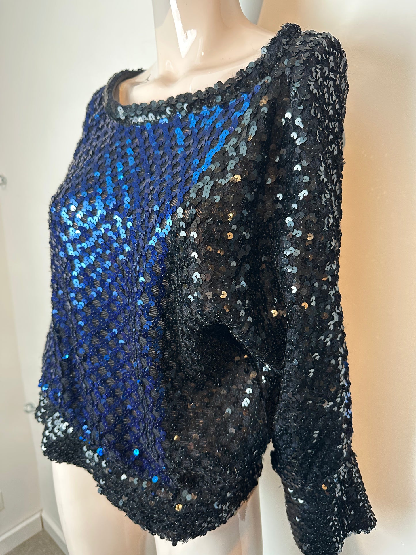 Fink Modell vintage pailletten top maat 42