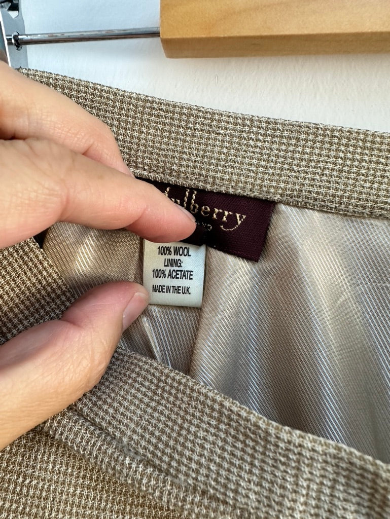Mulberry beige rok maat 12