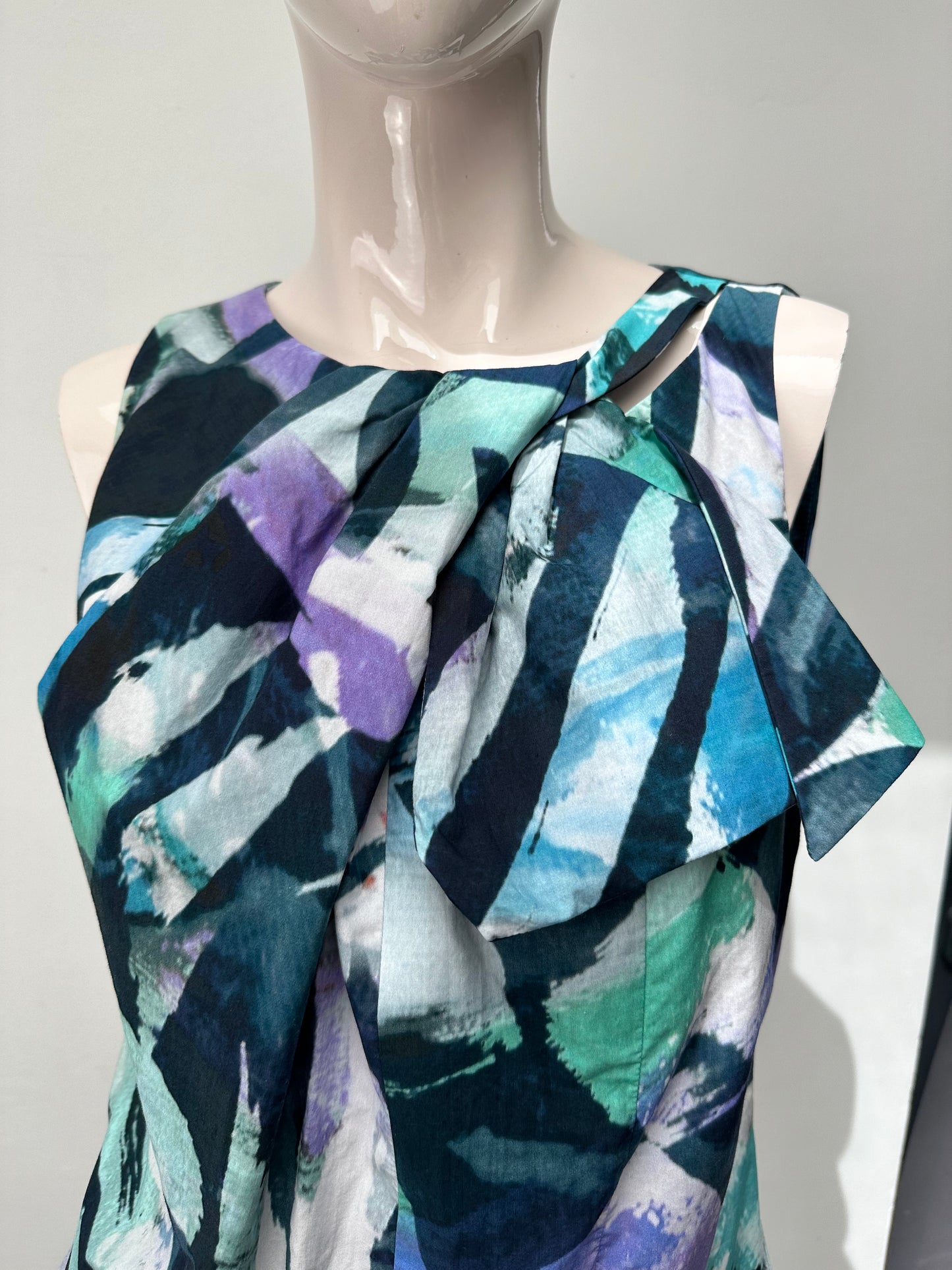 PAUW Amsterdam mouwloze top blauw/wit maat 1
