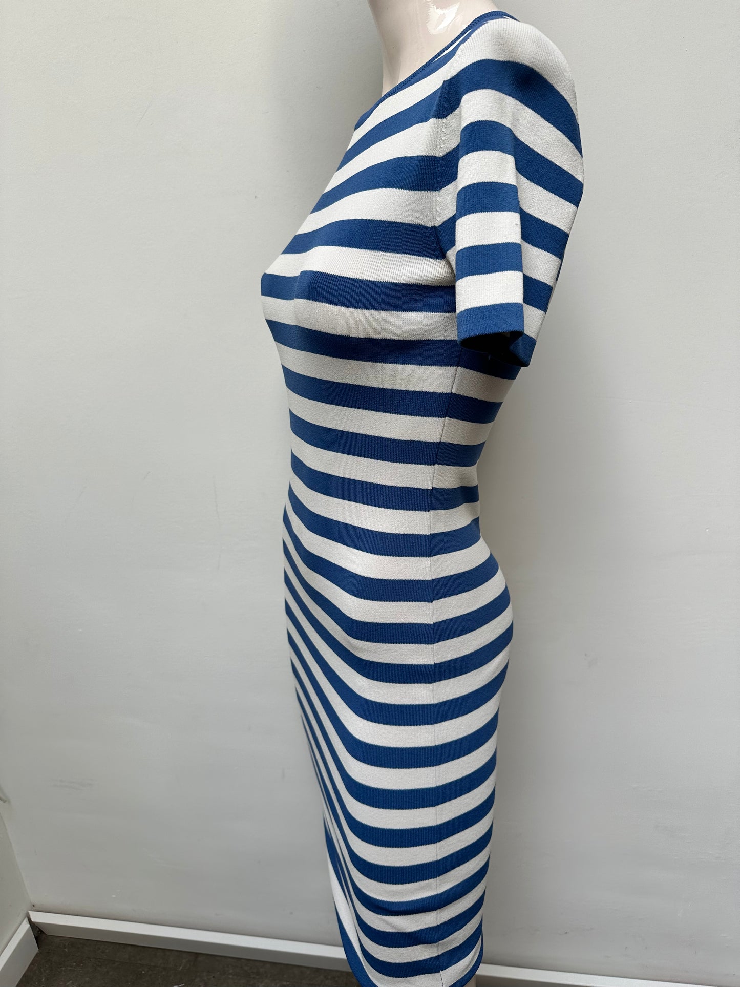 Nikkie jurk blauw-wit gestreept maat 36