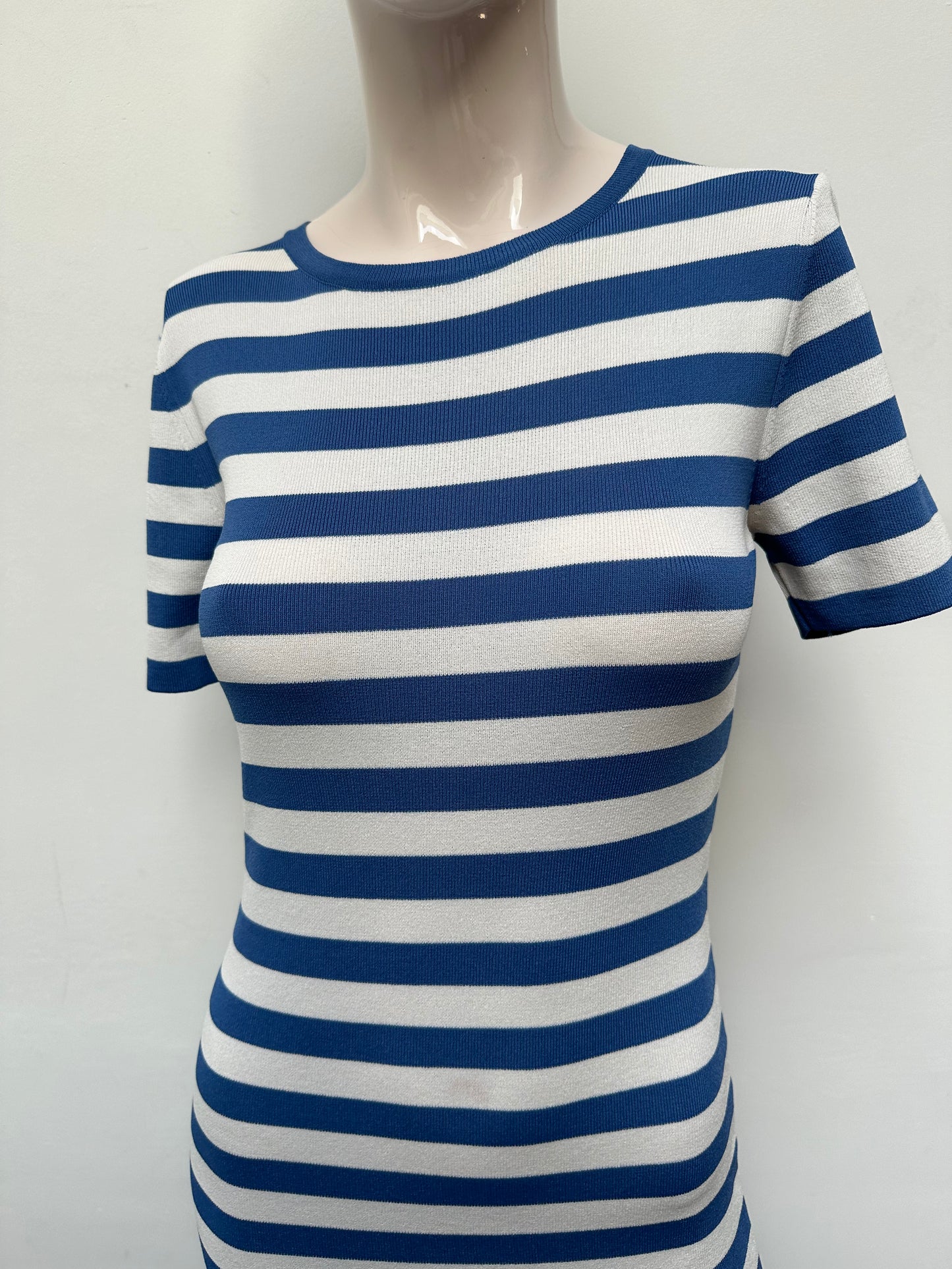 Nikkie jurk blauw-wit gestreept maat 36