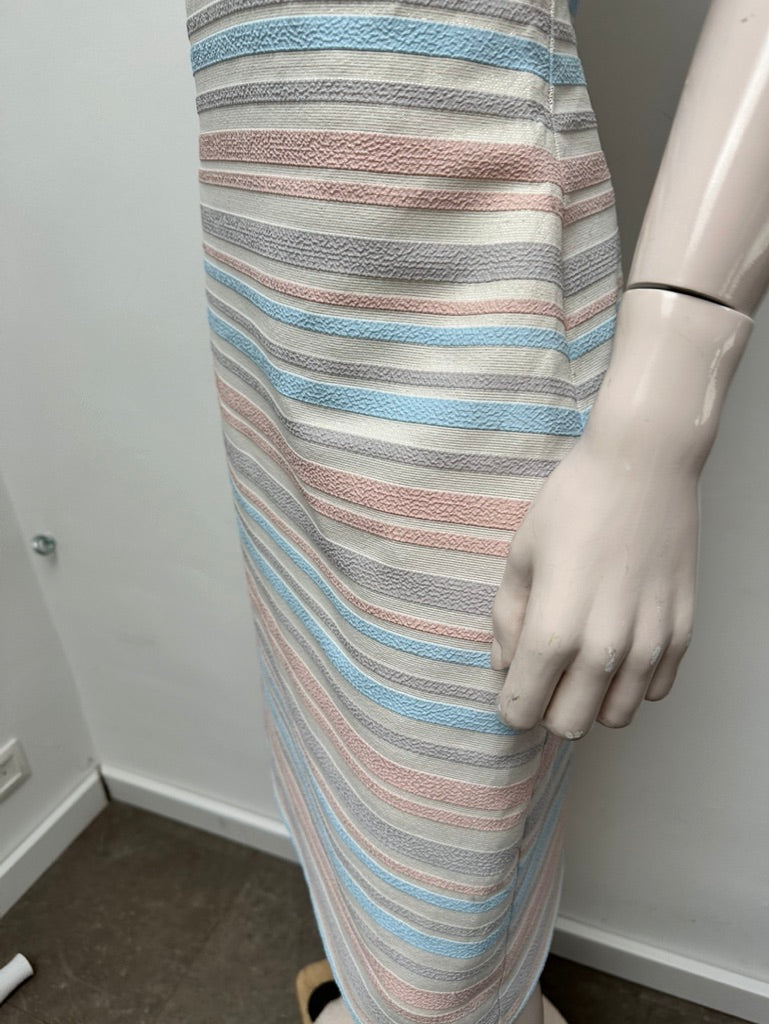 Sandro Ferrone gestreepte jurk in pastelkleuren maat 42