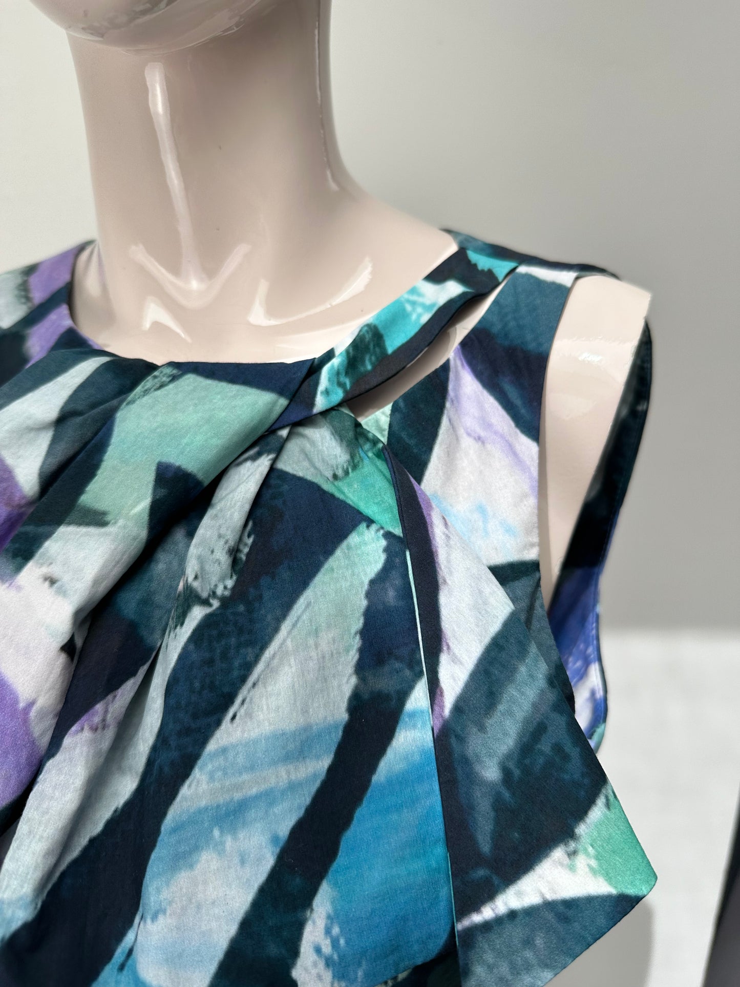 PAUW Amsterdam mouwloze top blauw/wit maat 1