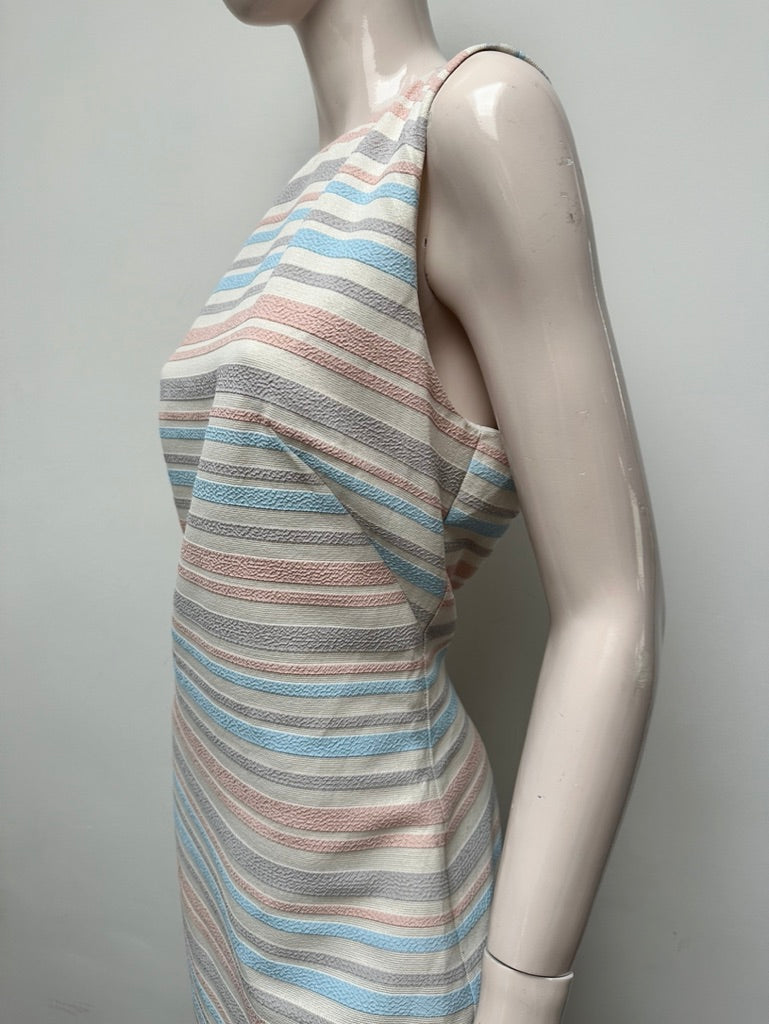 Sandro Ferrone gestreepte jurk in pastelkleuren maat 42