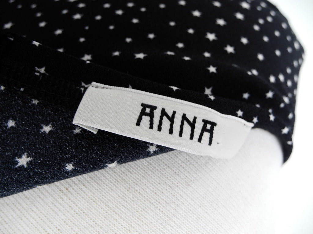 Anna zwarte print jurk maat XL