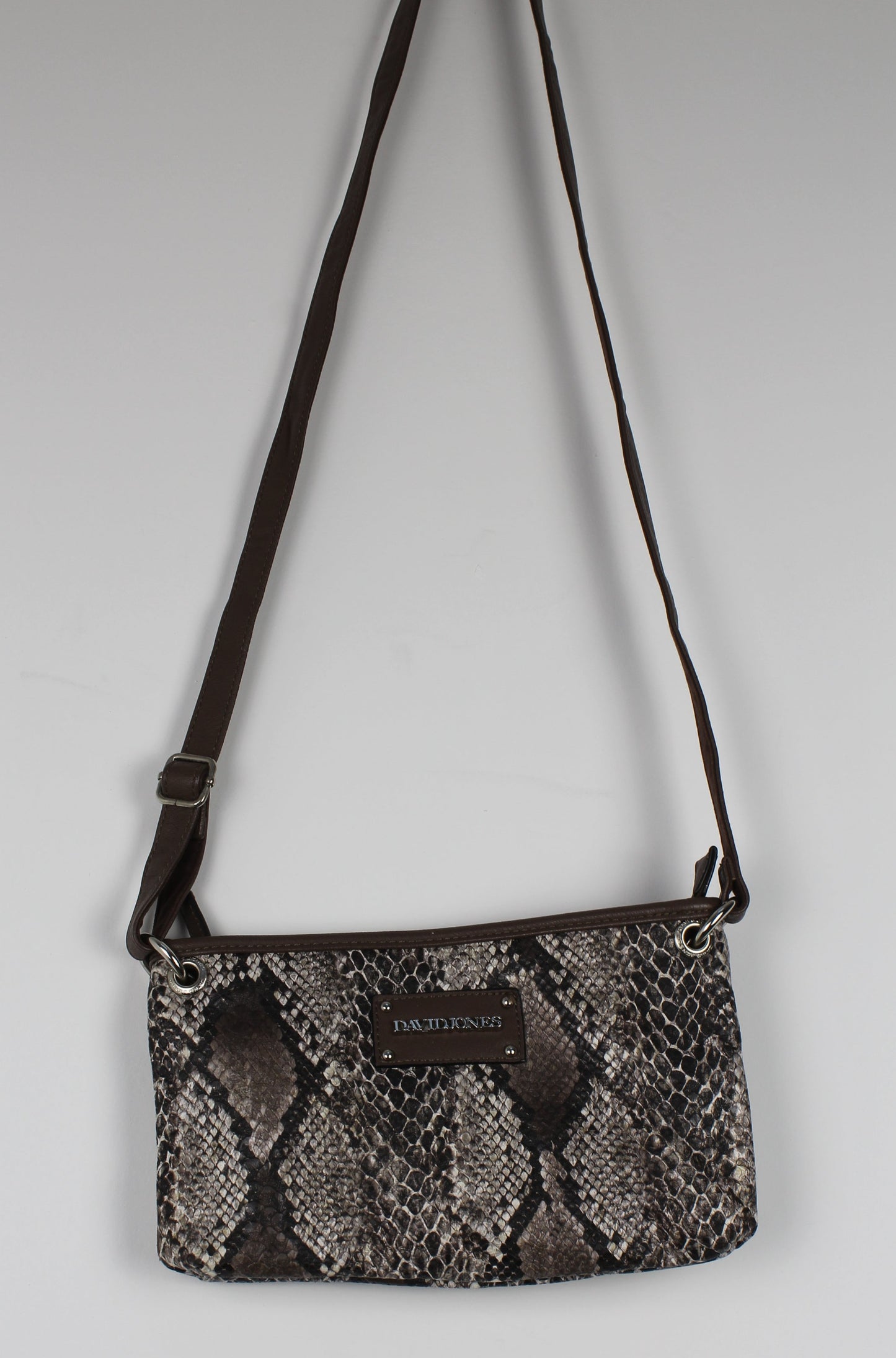 David Jones snakeskin crossbody bag