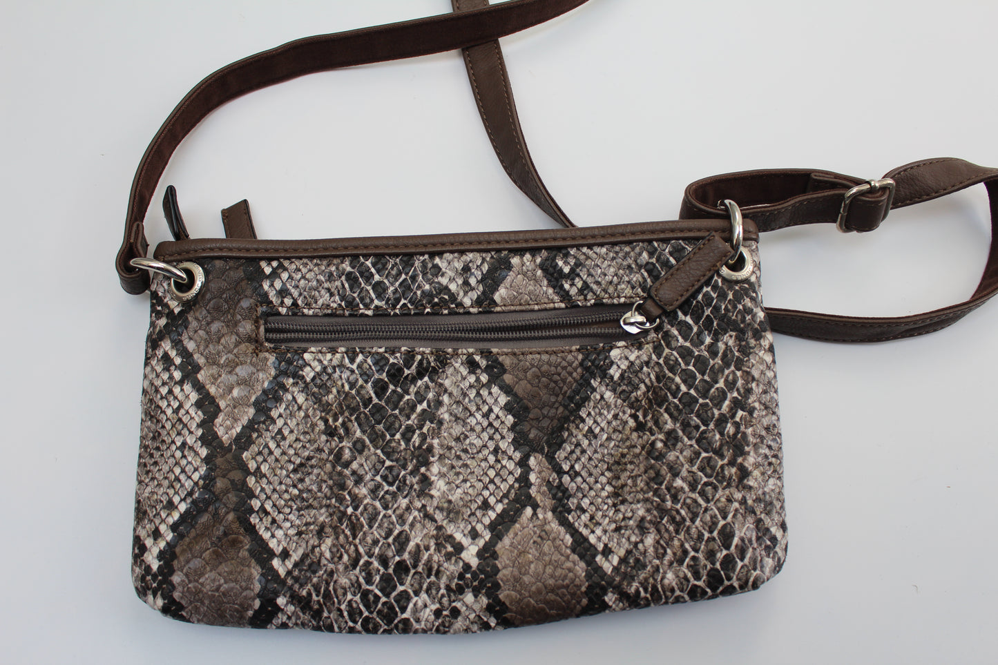 David Jones snakeskin crossbody bag
