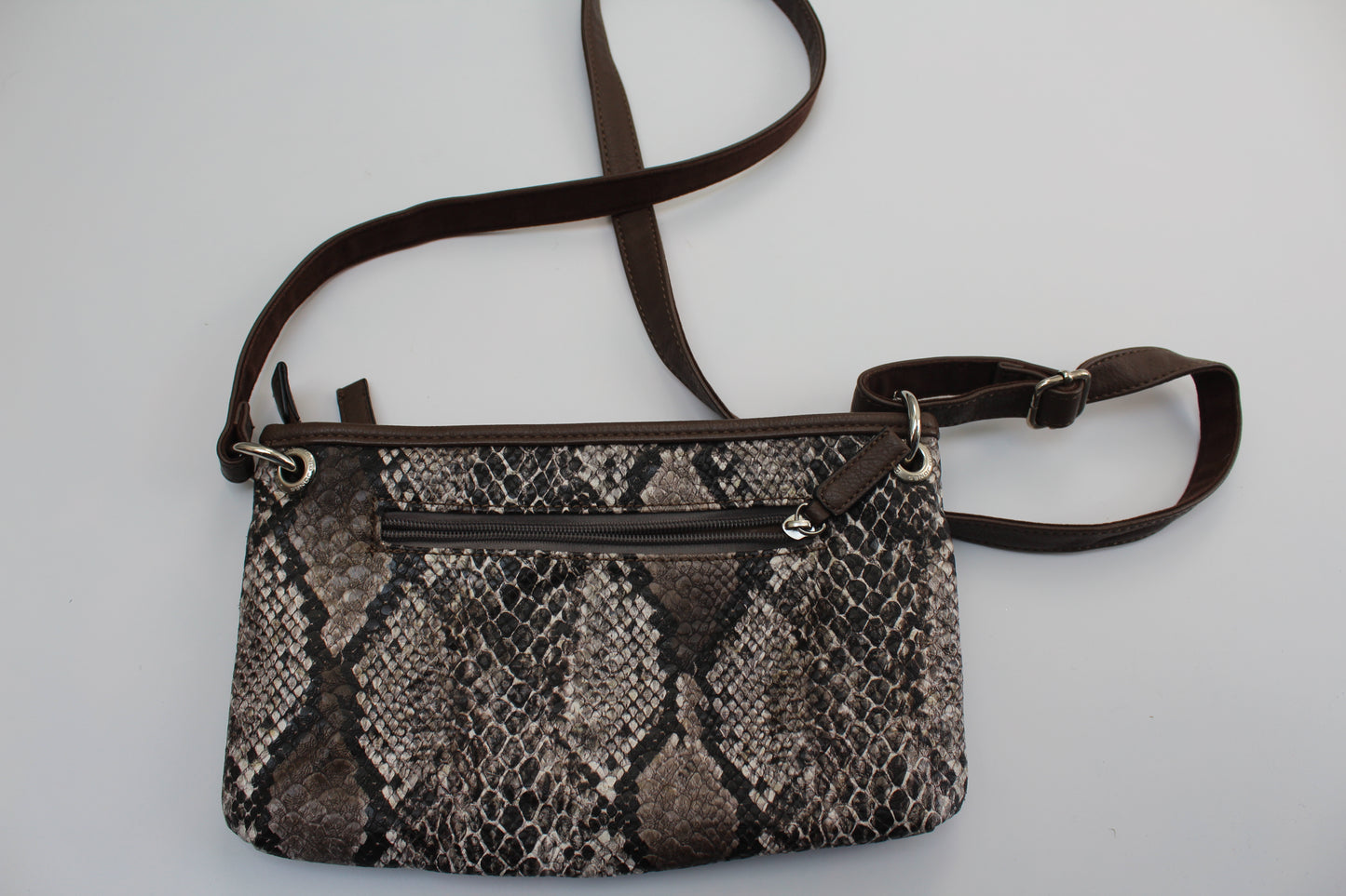 David Jones snakeskin crossbody bag