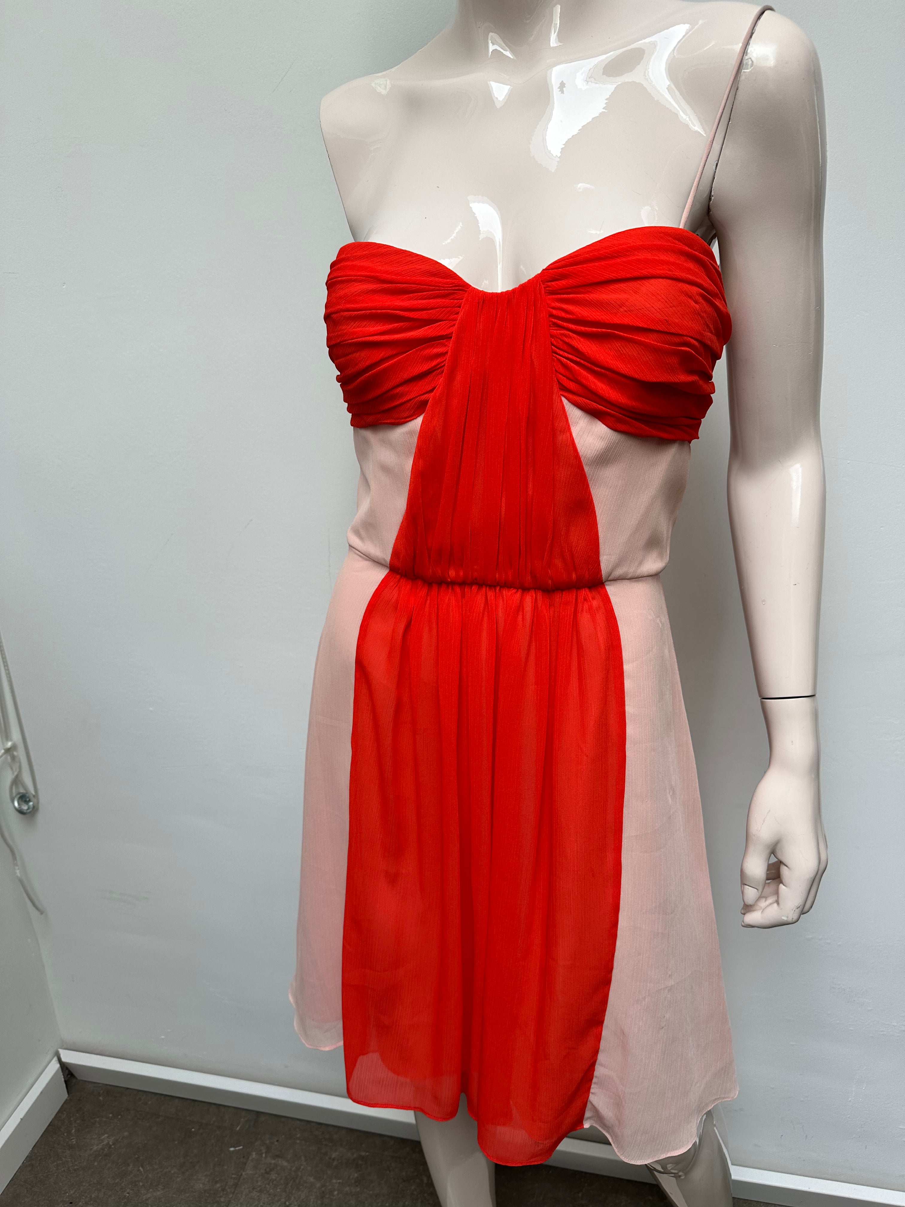 Erin Fetherston cocktailjurk roze/rood maat 6