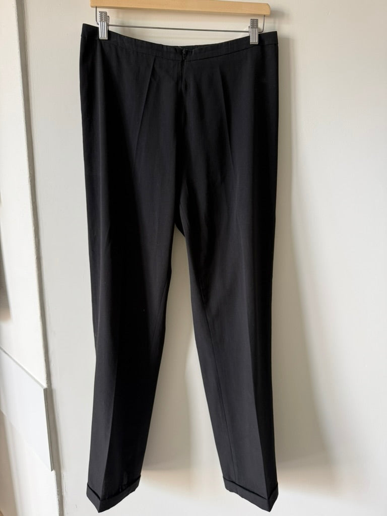 Dries Van Noten - Broek - zwart, hoge taille, rechte pasvorm