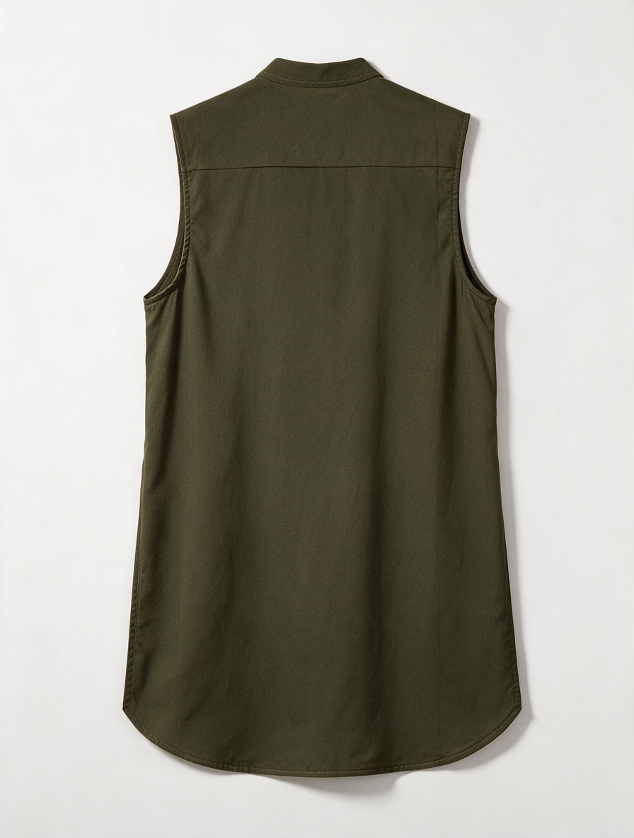 Maria Tailor - Blouse - khaki, mouwloos, V-hals - S
