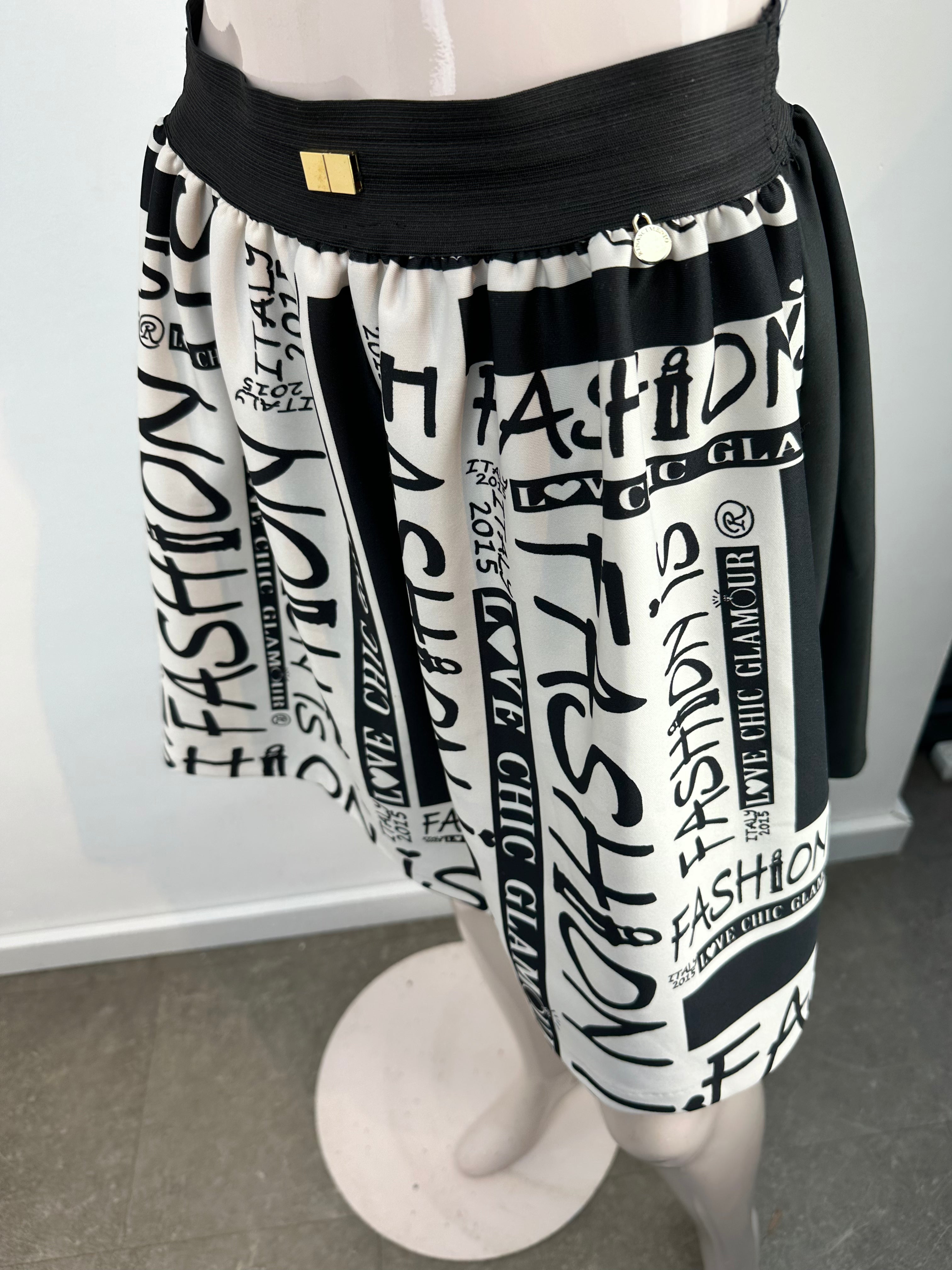 Rinascimento Zwart-witte Rok Maat L