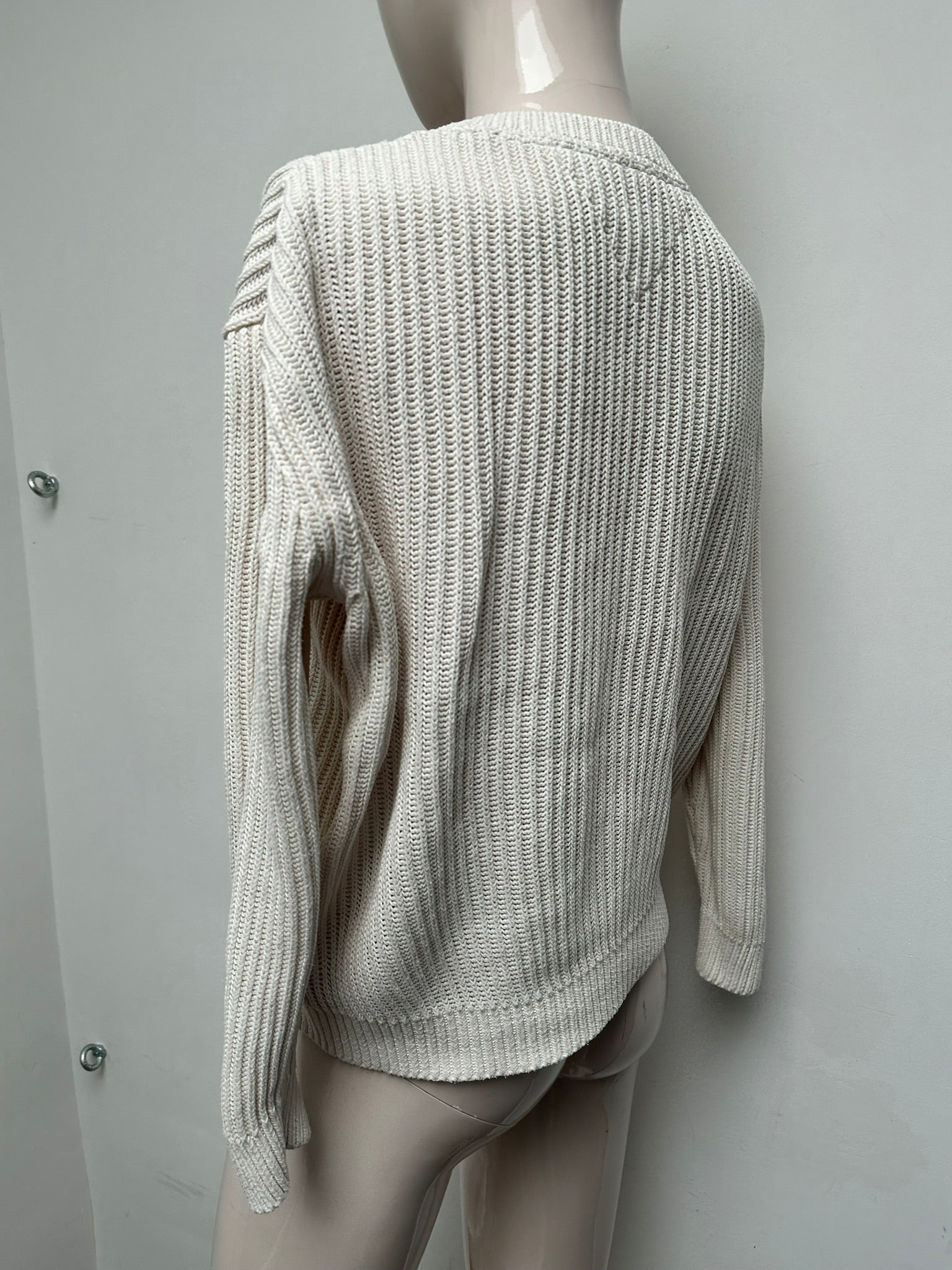 Tommy Hilfiger crème kabeltrui maat S