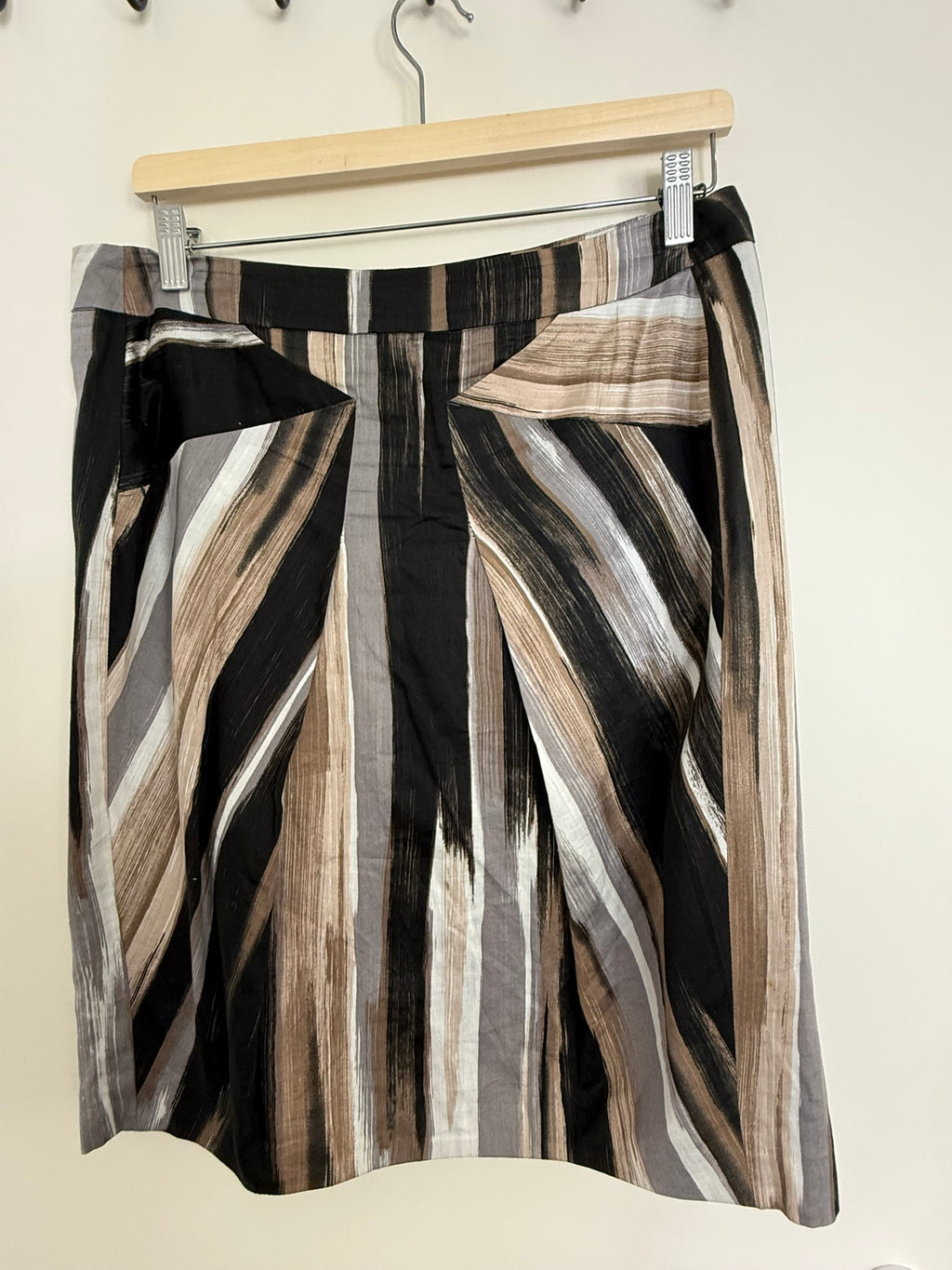 Claudia Sträter - Rok - grafisch patroon, brede tailleband, boven de knie - L