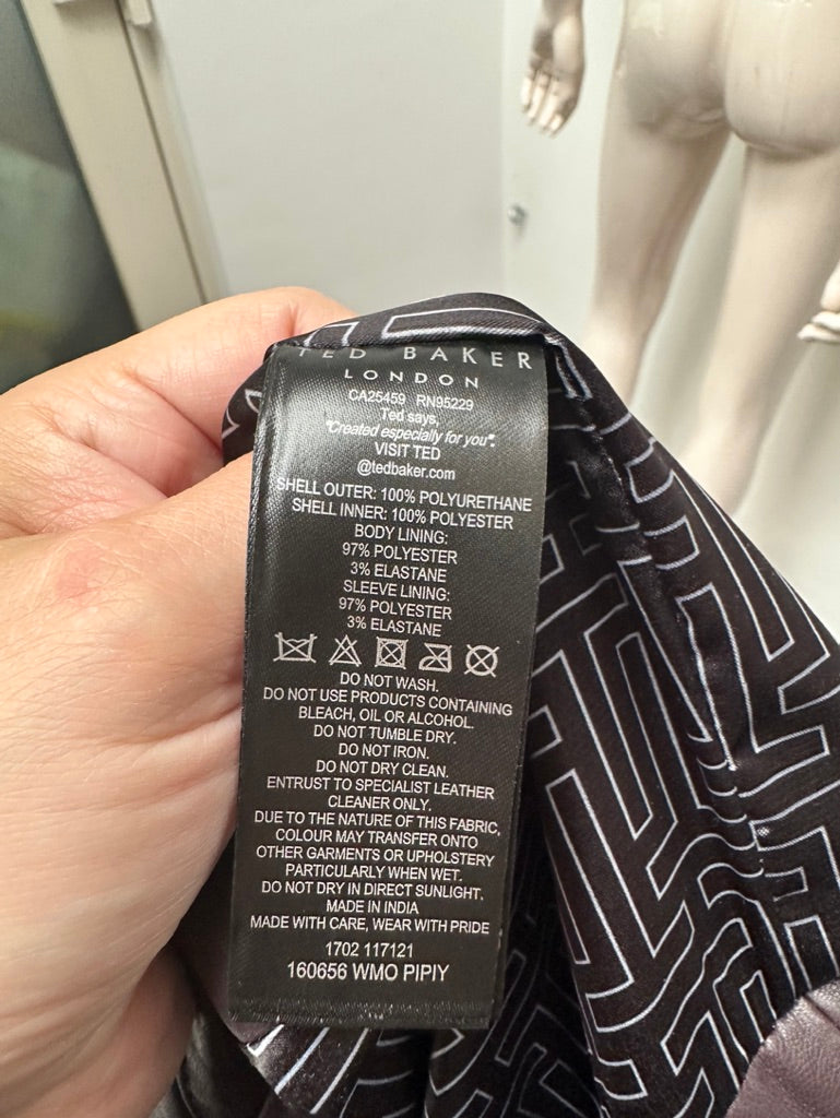 Ted Baker paars vegan leather jack maat 0