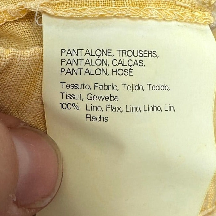 Marina Rinaldi gele linnen broek maat 44