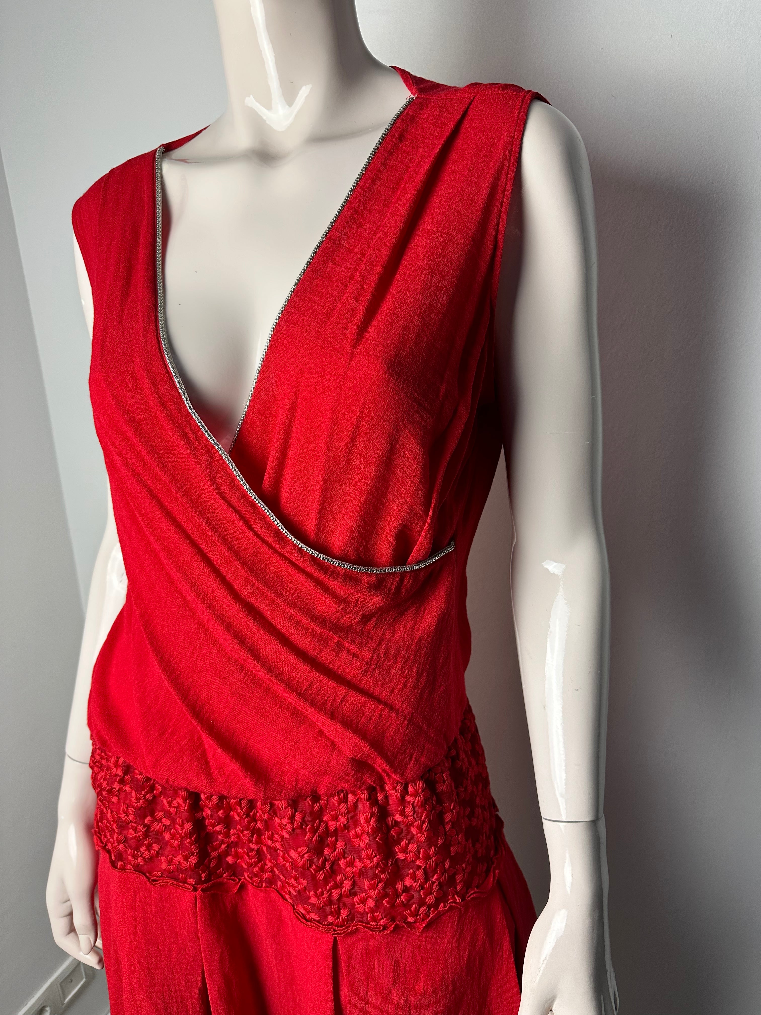 Maje rood jurkje maat 3