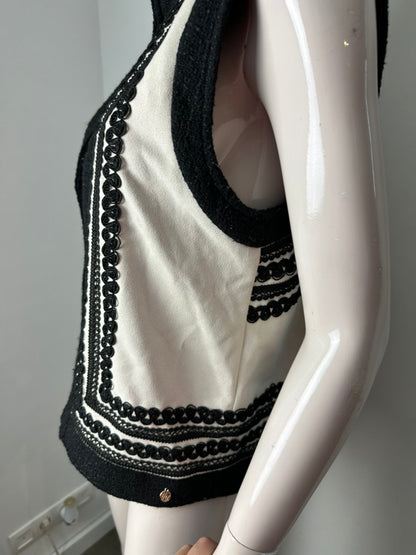 Harper & Yve gilet zwart/wit maat M