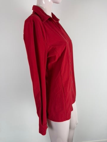 HART by Helena hart - Blouse - rood, klassieke kraag, knoopsluiting - M