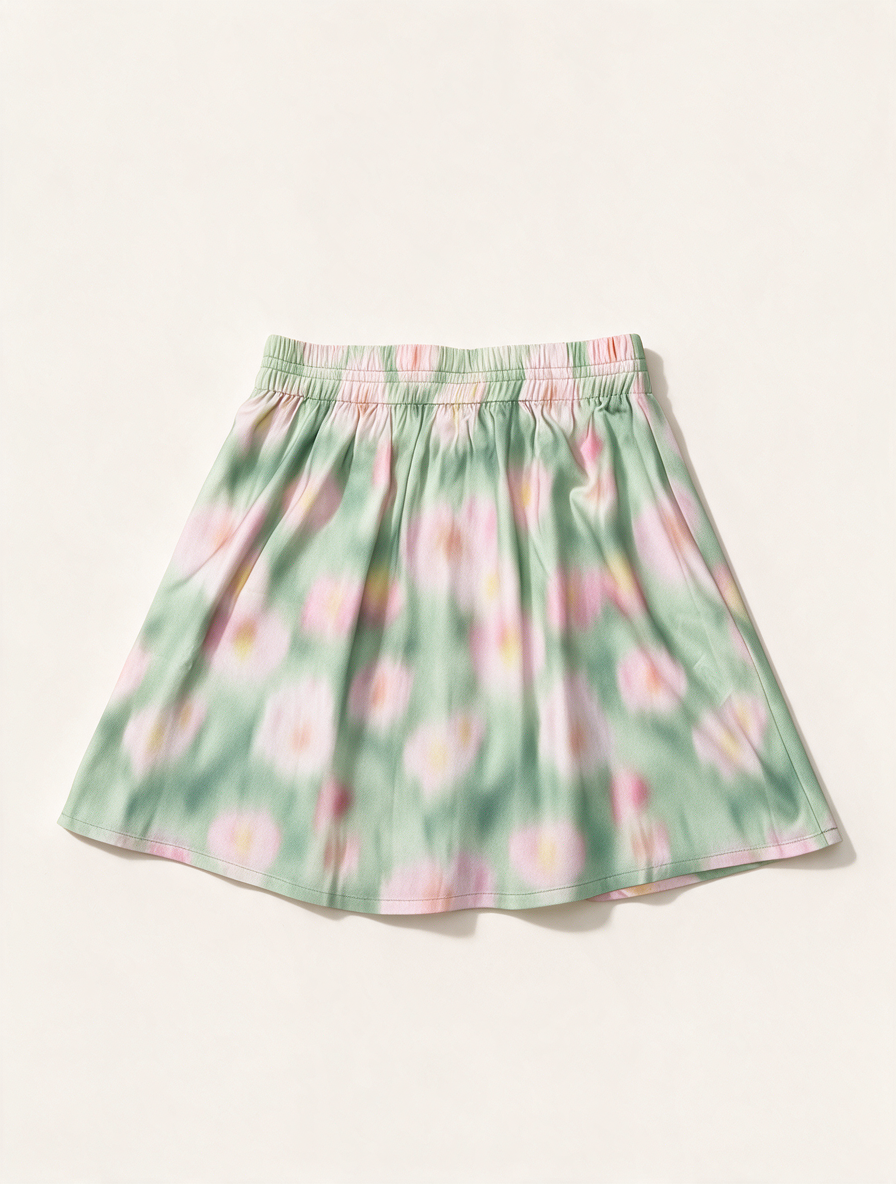 Another-Label - Rok - bloemenprint, elastische tailleband, soepelvallend - S